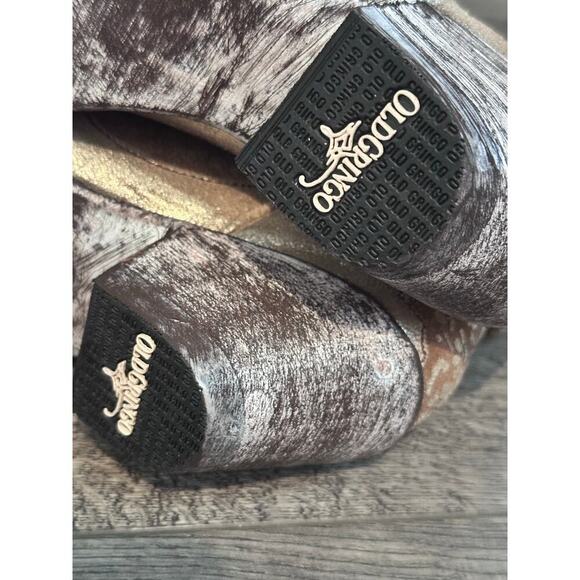 Old Gringo Women's Floral Embroidered Migissi Taupe Western Chelsea Boots Size 7 - Picture 7 of 8